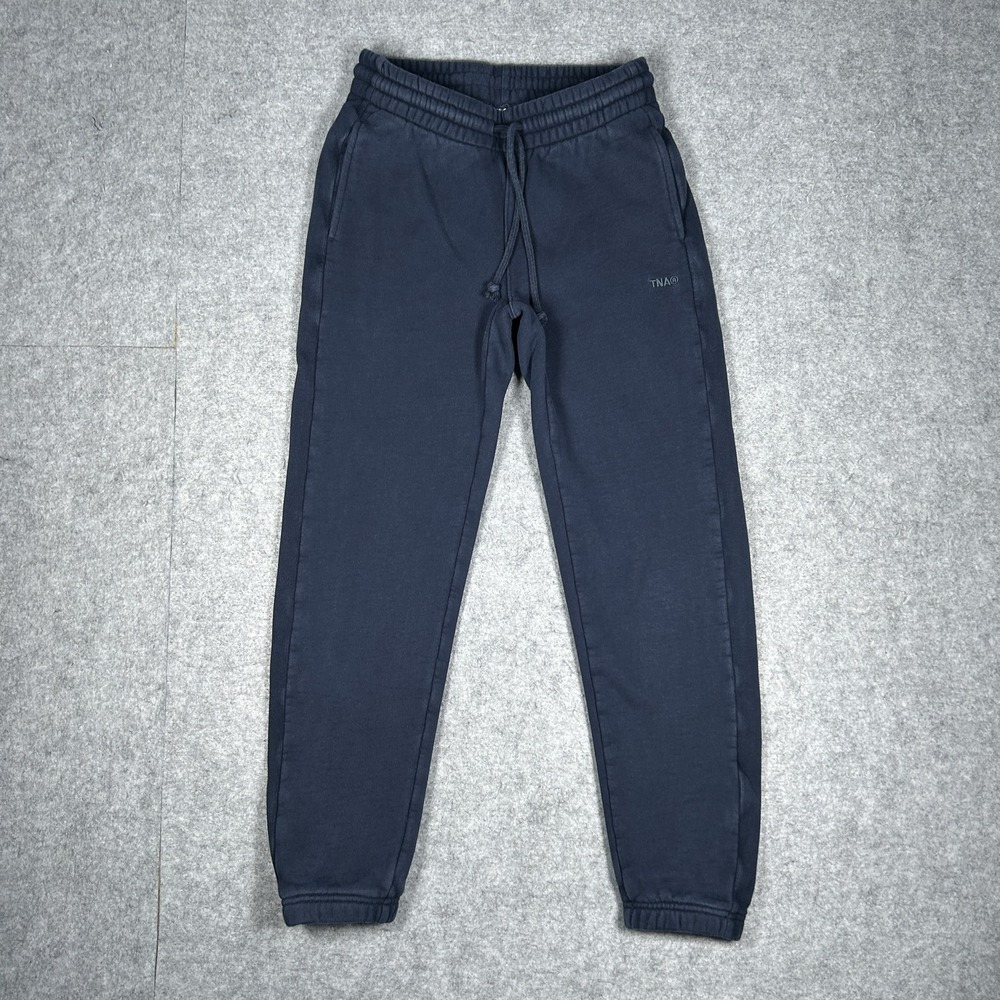 TNA Sweatfleece Cozy Fleece Sweatpants Womens 2XS Navy Joggers Boyfriend Fit
